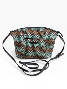 Vera Bradley Sierra Stream Retired Crossbody Purse Zip Bag Floral